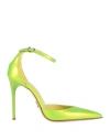 Sergio Levantesi Woman Pumps Lime Green Size 8 Leather In Green