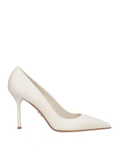 Sergio Levantesi Woman Pumps Off White Size 10 Leather