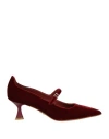Sergio Levantesi Woman Pumps Rust Size 7 Textile Fibers In Red