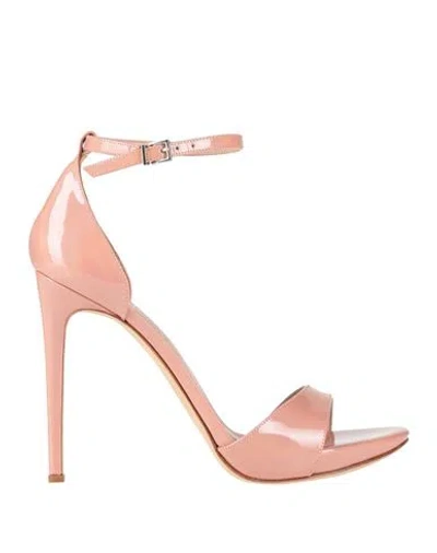 Sergio Levantesi Woman Sandals Antique Rose Size 10 Leather In Pink