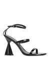 Sergio Levantesi Woman Sandals Black Size 6 Leather In Black