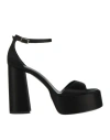 Sergio Levantesi Woman Sandals Black Size 8 Textile Fibers