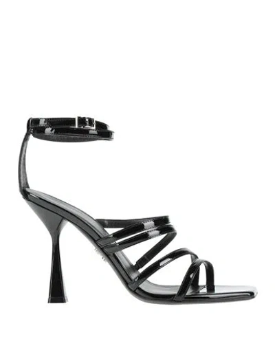 Sergio Levantesi Woman Sandals Black Size 9 Soft Leather