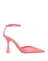 Sergio Levantesi Woman Sandals Coral Size 8 Leather In Red