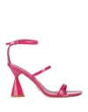 Sergio Levantesi Woman Sandals Fuchsia Size 5 Leather In Pink
