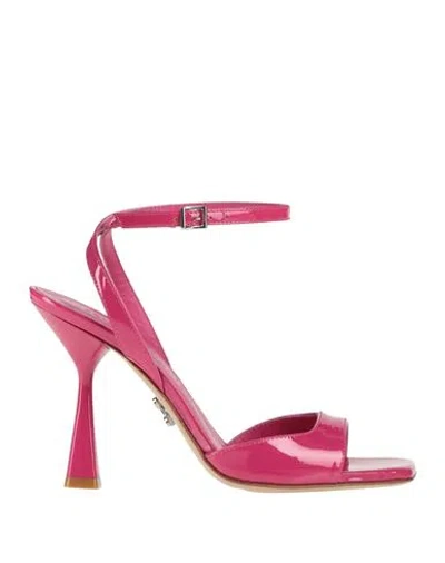 Sergio Levantesi Woman Sandals Fuchsia Size 6 Leather