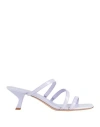 Sergio Levantesi Woman Sandals Lilac Size 7 Leather In Purple