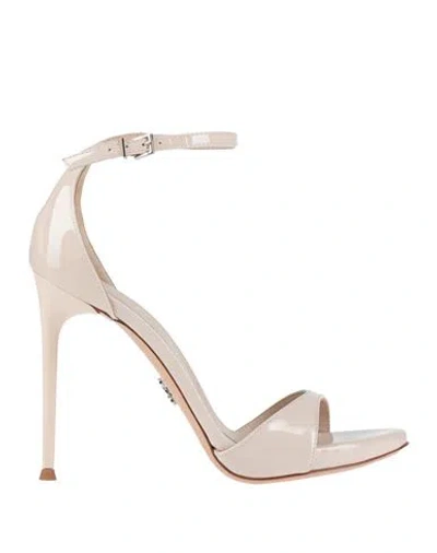 Sergio Levantesi Woman Sandals Off White Size 10 Leather