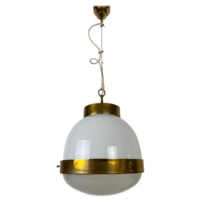 Pre-owned Sergio Mazza Large Delta Ceiling Lamp By  For Artemide, 1960s In Transparent