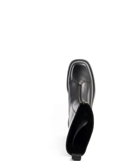 Sergio Moretti Ankle Boots With Zipper And Sole In Black