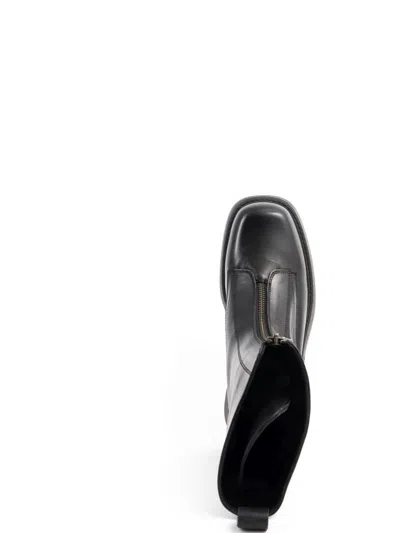 Sergio Moretti Ankle Boots With Zipper And Sole In Black