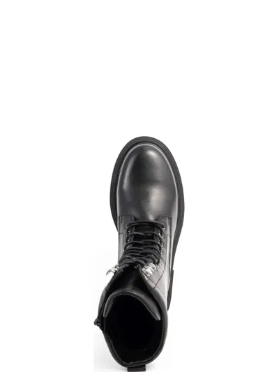 Sergio Moretti Black Ankle Boots In Gray