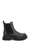 Sergio Moretti Black Ankle Boots With Elastic Side Panels In Black