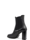 Sergio Moretti Black Ankle Boots With High Block Heel In Black