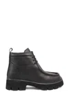 Sergio Moretti Casual Ankle Boots With Textured Rubber Sole In Black