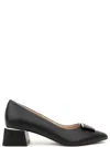 Sergio Moretti Classic Mid Heel Pumps With Pointed Toe In Black