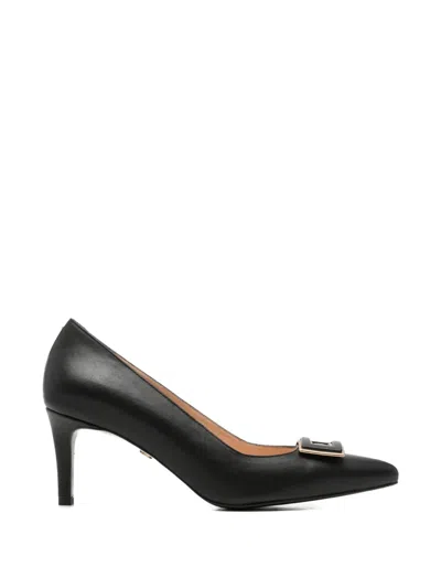 Sergio Moretti Firenze Buckle-detail Pointed-toe Pumps In Black