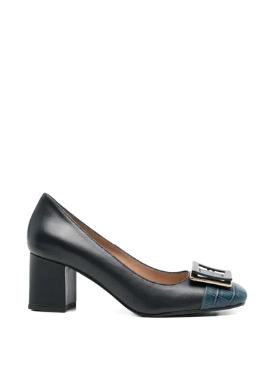 Sergio Moretti Firenze Buckle-detail Pumps In Blue