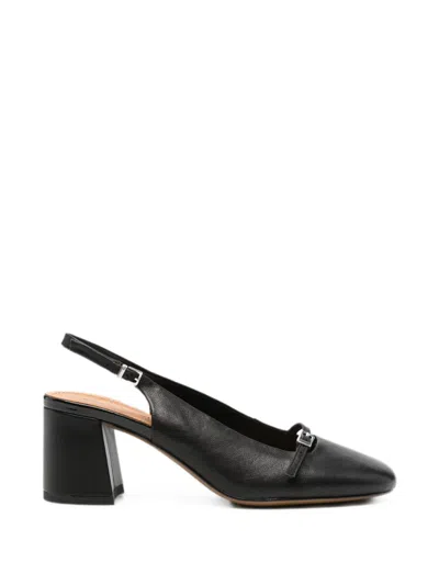 Sergio Moretti Firenze Buckle-detail Slingback Pumps In Black