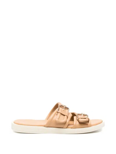 Sergio Moretti Firenze Buckle-fastening Leather Sandals In Multi