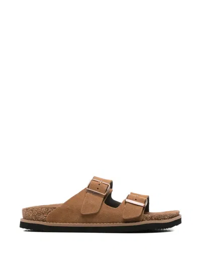 Sergio Moretti Firenze 버클 클로저 샌들 In Brown