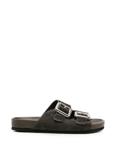 Sergio Moretti Firenze Buckle-fastening Sandals In Gray