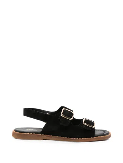 Sergio Moretti Firenze Buckle-fastening Slingback Sandals In Black