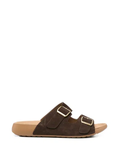 Sergio Moretti Firenze Buckle-fastening Suede Sandals In Multi