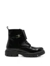 Sergio Moretti Firenze Buckle-strap Ankle Boots In Black