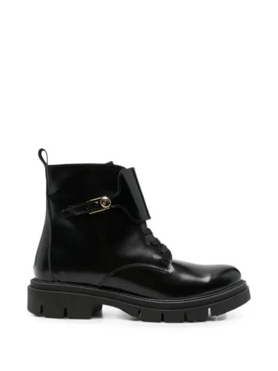 Sergio Moretti Firenze Buckle-strap Ankle Boots In Black