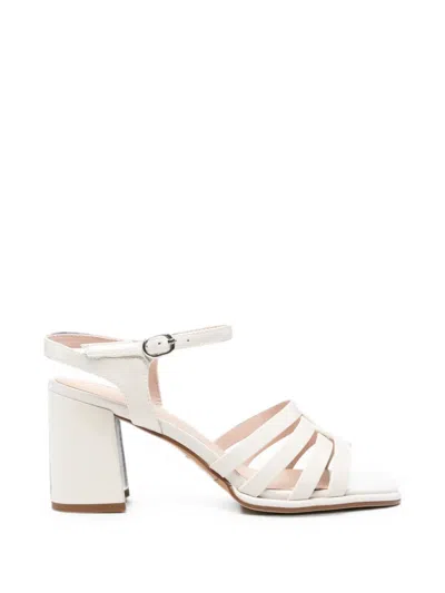Sergio Moretti Firenze Cage-strap Block-heel Sandals In Neutral