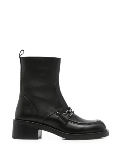 Sergio Moretti Firenze Chain-link Ankle Boots In Black