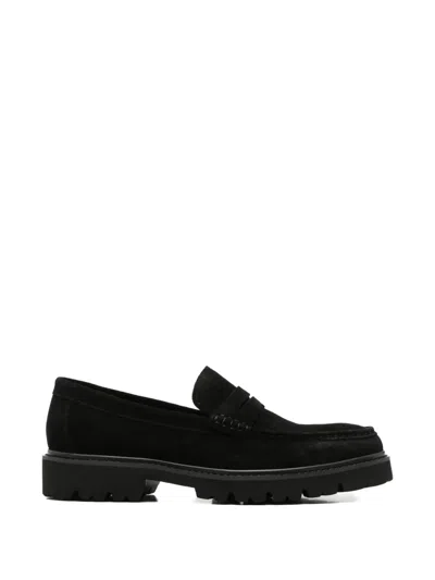 Sergio Moretti Firenze 청키 솔 페니 로퍼 In Black