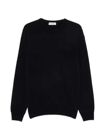 Sergio Moretti Firenze Crew-neck Long-sleeve Sweater In Black