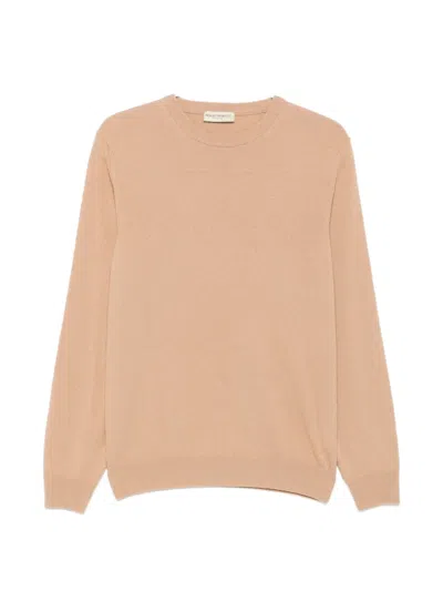 Sergio Moretti Firenze Crew-neck Ribbed-trim Sweater In Neutral