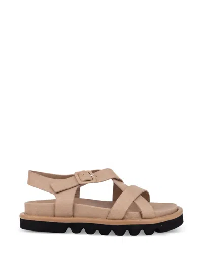 Sergio Moretti Firenze Crossover-strap Buckle-fastening Sandals In Neutral