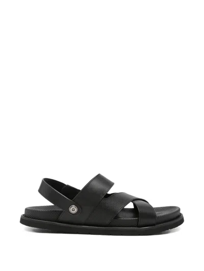 Sergio Moretti Firenze Cross-straps Sandals In Black
