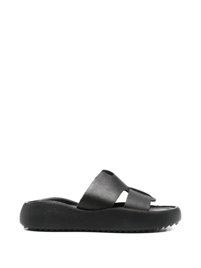 Sergio Moretti Firenze Cut-out Platform Sandals In Black