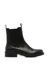Sergio Moretti Firenze Elasticated-panel Pull-tab Ankle Boots In Black