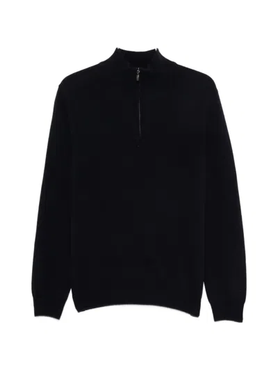 Sergio Moretti Firenze Half-zip Sweater In Blue
