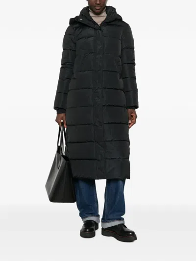 Sergio Moretti Firenze Hooded Padded Coat In Black