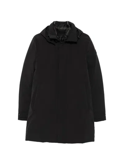 Sergio Moretti Firenze Hooded Padded Coat In Black