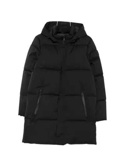 Sergio Moretti Firenze Hooded Padded Coat In Black