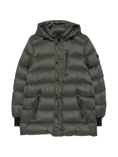 Sergio Moretti Firenze Hooded Padded Coat In Green