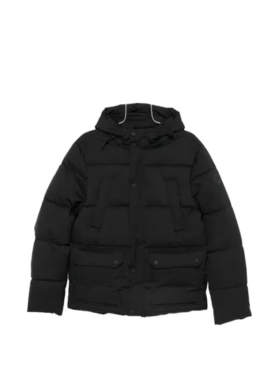 Sergio Moretti Firenze Hooded Padded Jacket In Black