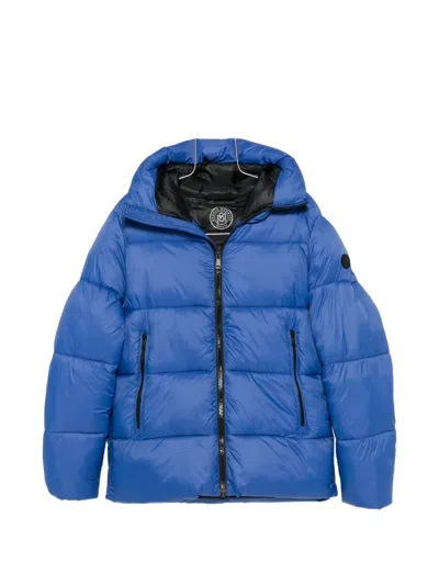 Sergio Moretti Firenze Hooded Padded Jacket In Blue