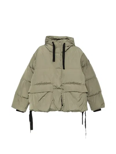 Sergio Moretti Firenze Hooded Padded Jacket In Green
