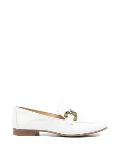 Sergio Moretti Firenze Horsebit Leather Loafers In White