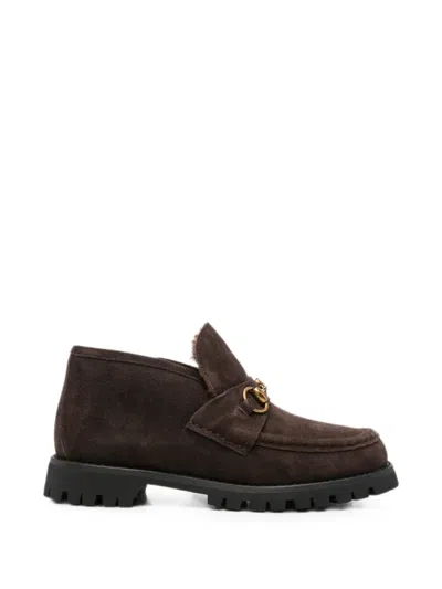 Sergio Moretti Firenze Horsebit-detail Ankle Boots In Brown