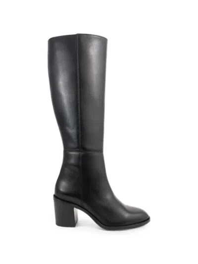 Sergio Moretti Firenze Knee-high Block-heel Boots In Black